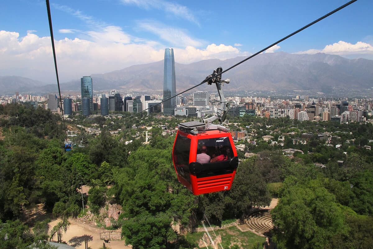 Teleférico Cerro San Cristobal, en Santiago de Chile