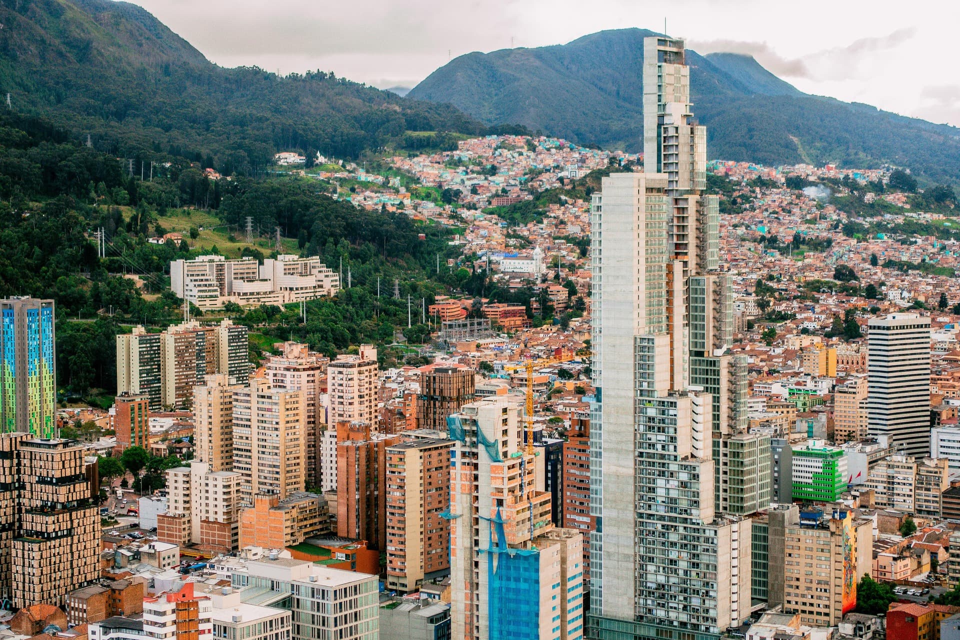 Bogotá desde el cerro de Monserrate, Cundinamarca, Colombia